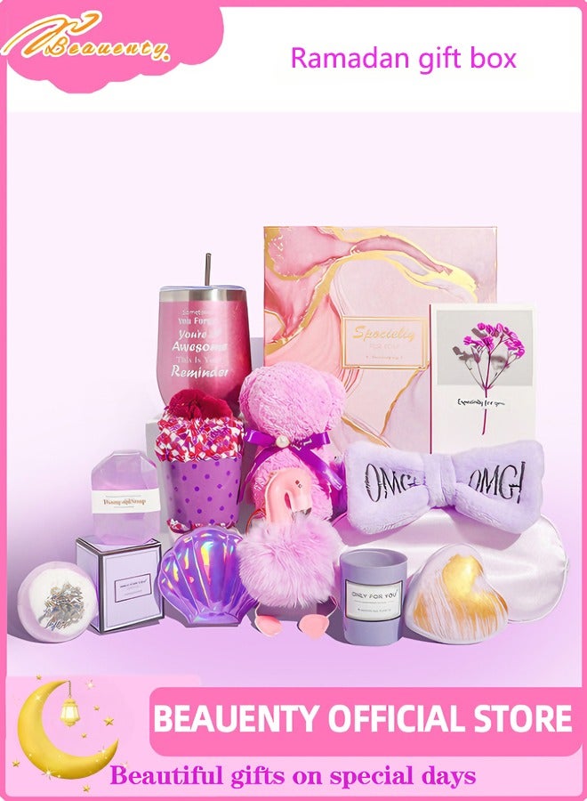 بيوينتي 12PC شموع عطرية وقنابل الحمام مجموعة,هدايا للنساء لعيد ميلاد يوم الأم يوم المرأة,مجموعة حمام الفقاعة هدايا للنساء,مجموعة هدية سبا الاسترخاء للمرأة - Image 1